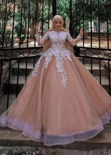 pink islamic wedding dresses