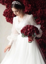 Unique Tulle A Line Wedding Dresses Beauty Vestido De Noivas